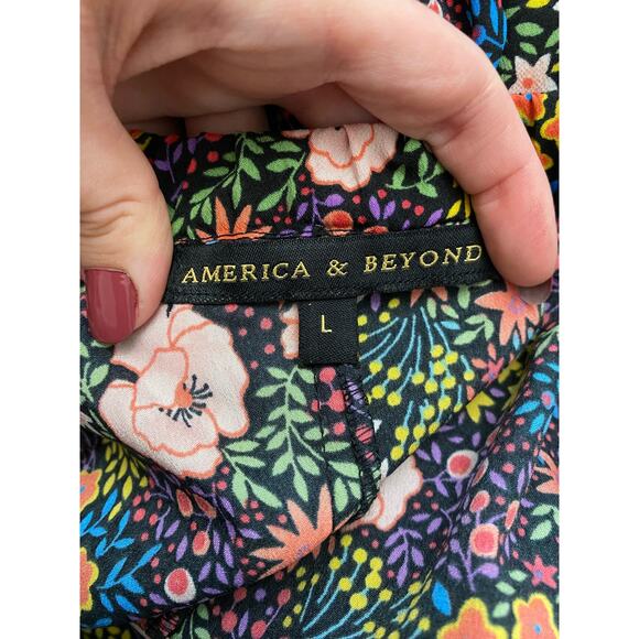 America‎ & Beyond Ditsy Floral Fiesta Maxi Dress Size L - Picture 2 of 11